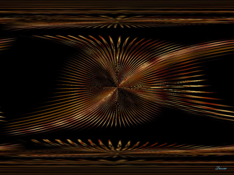 Golden Fractal Pattern — Gold, Dramatic, Abstract