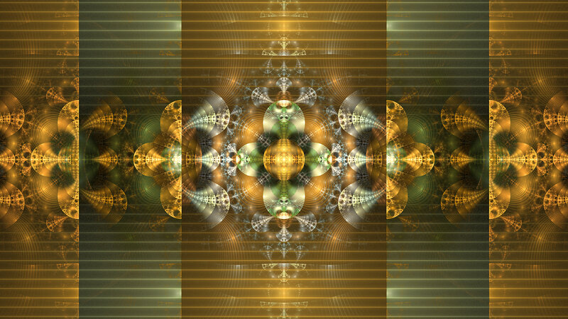 Golden Fractal Pattern — Gold, Hypnotic