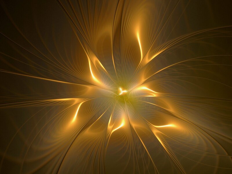 Golden Fractal Pattern — Gold