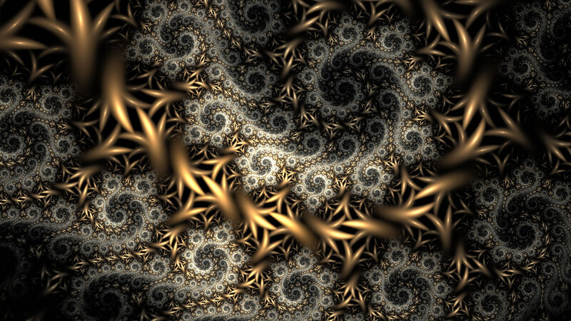 Golden Fractal Patterns — Gold, Complex