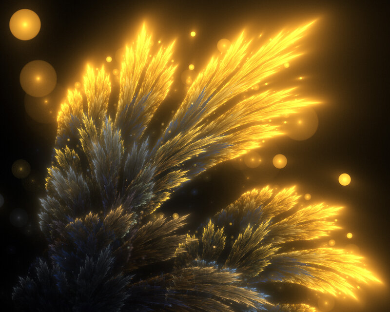 Golden Fractal Plant
