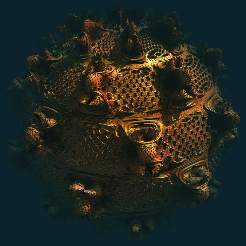 golden fractal sphere