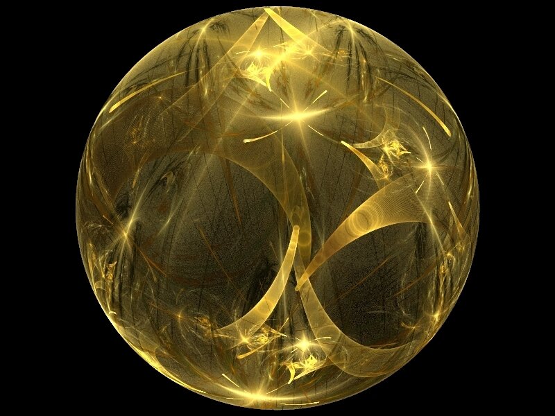 Golden fractal sphere