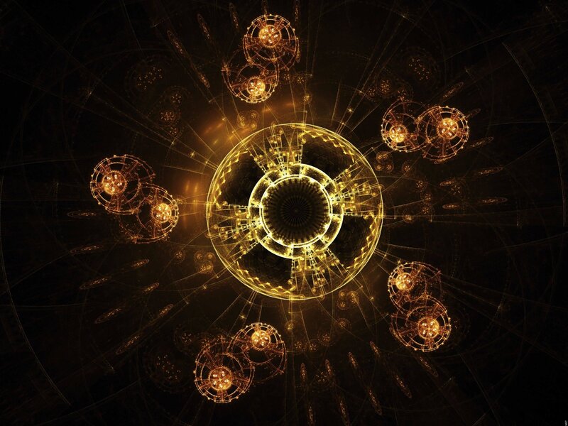 golden fractal sphere network