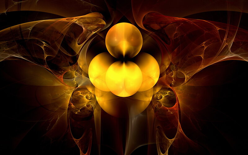 Golden Fractal Spheres — Gold