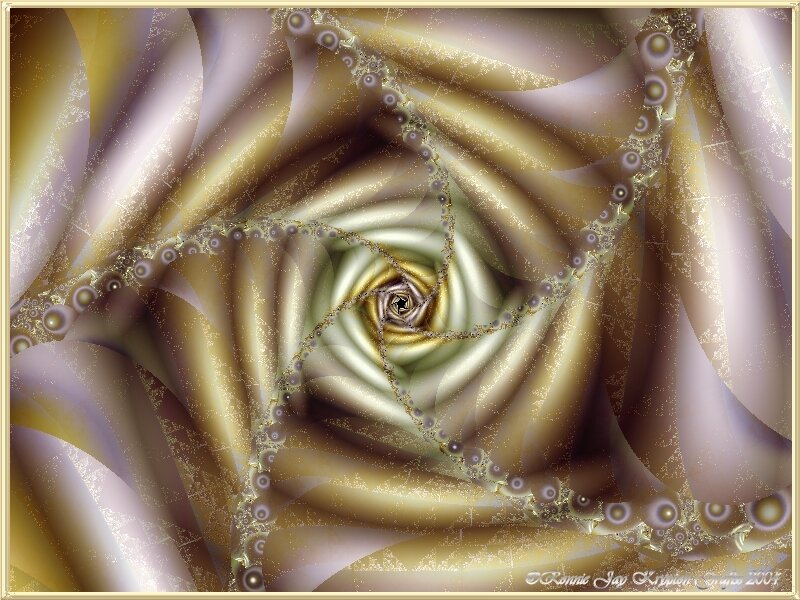 Golden fractal spiral