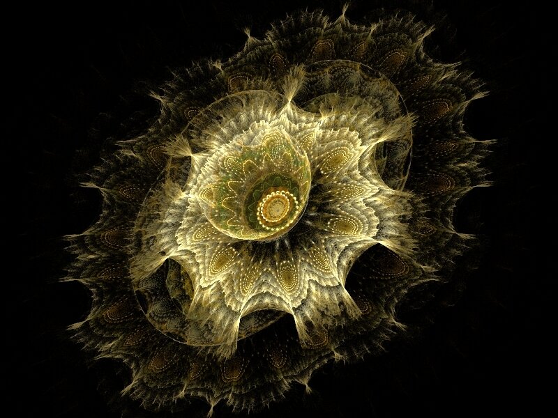 Golden fractal spiral