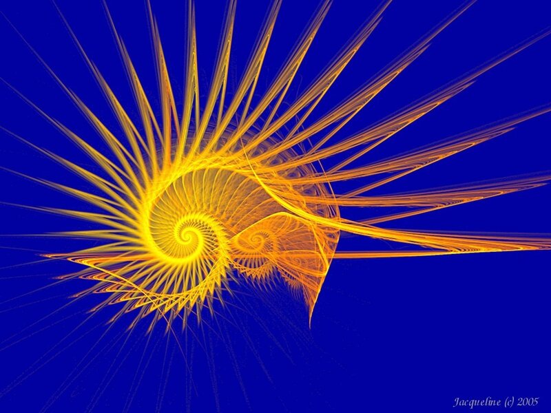 Golden fractal spiral
