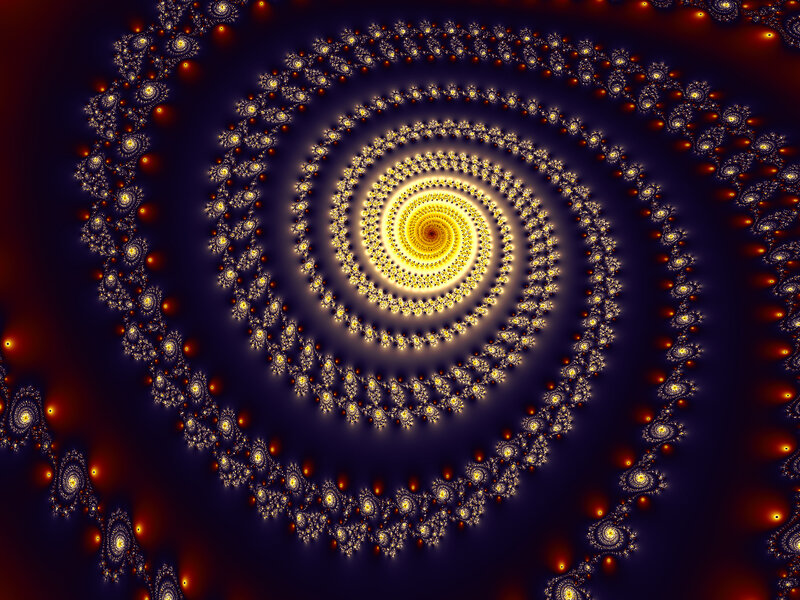 Golden fractal spiral
