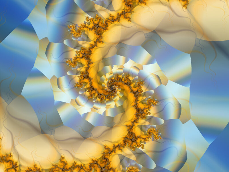 Golden fractal spiral