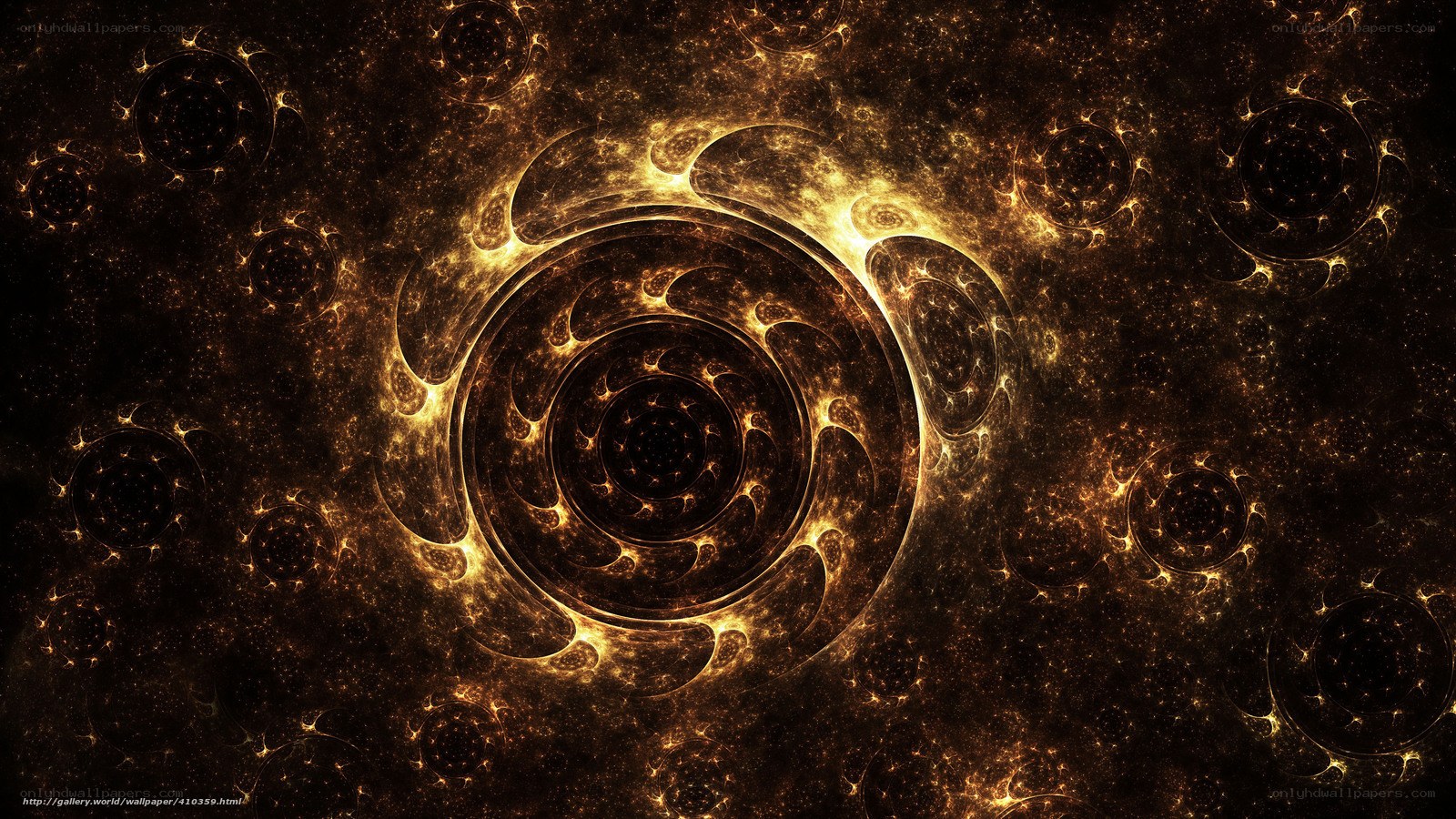 Golden fractal spiral