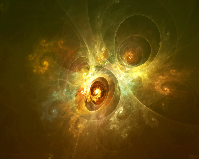 Golden fractal spiral
