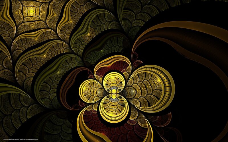 Golden fractal spiral design