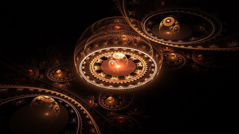 golden fractal spiral design