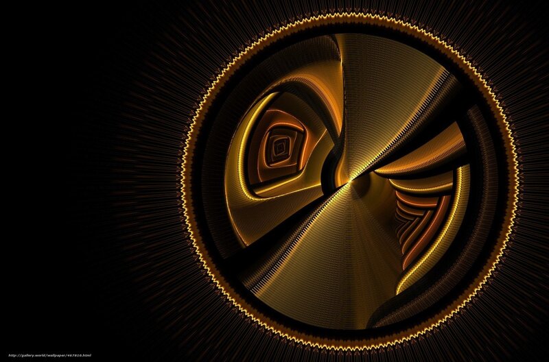 golden fractal spiral design