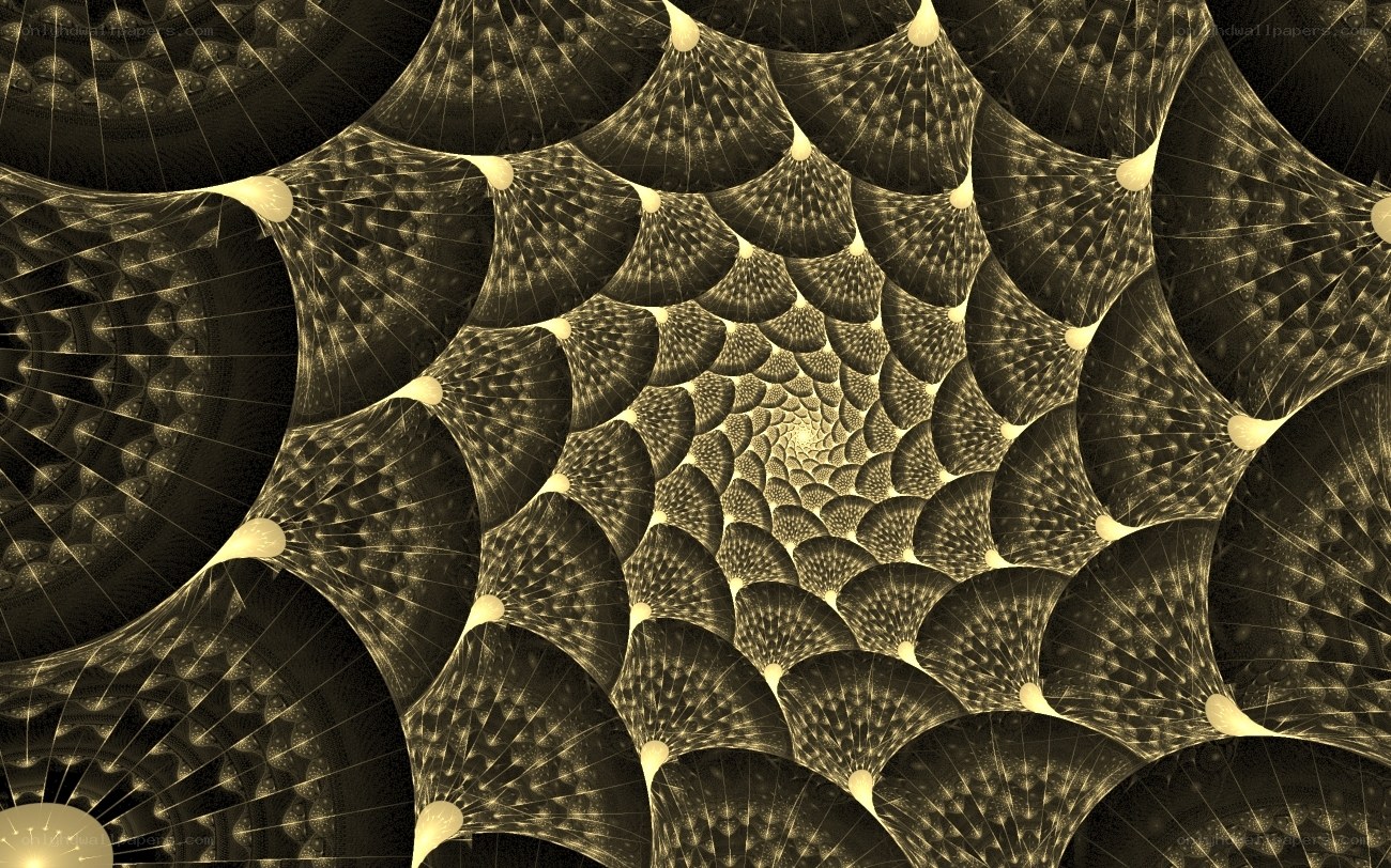 golden fractal spiral pattern