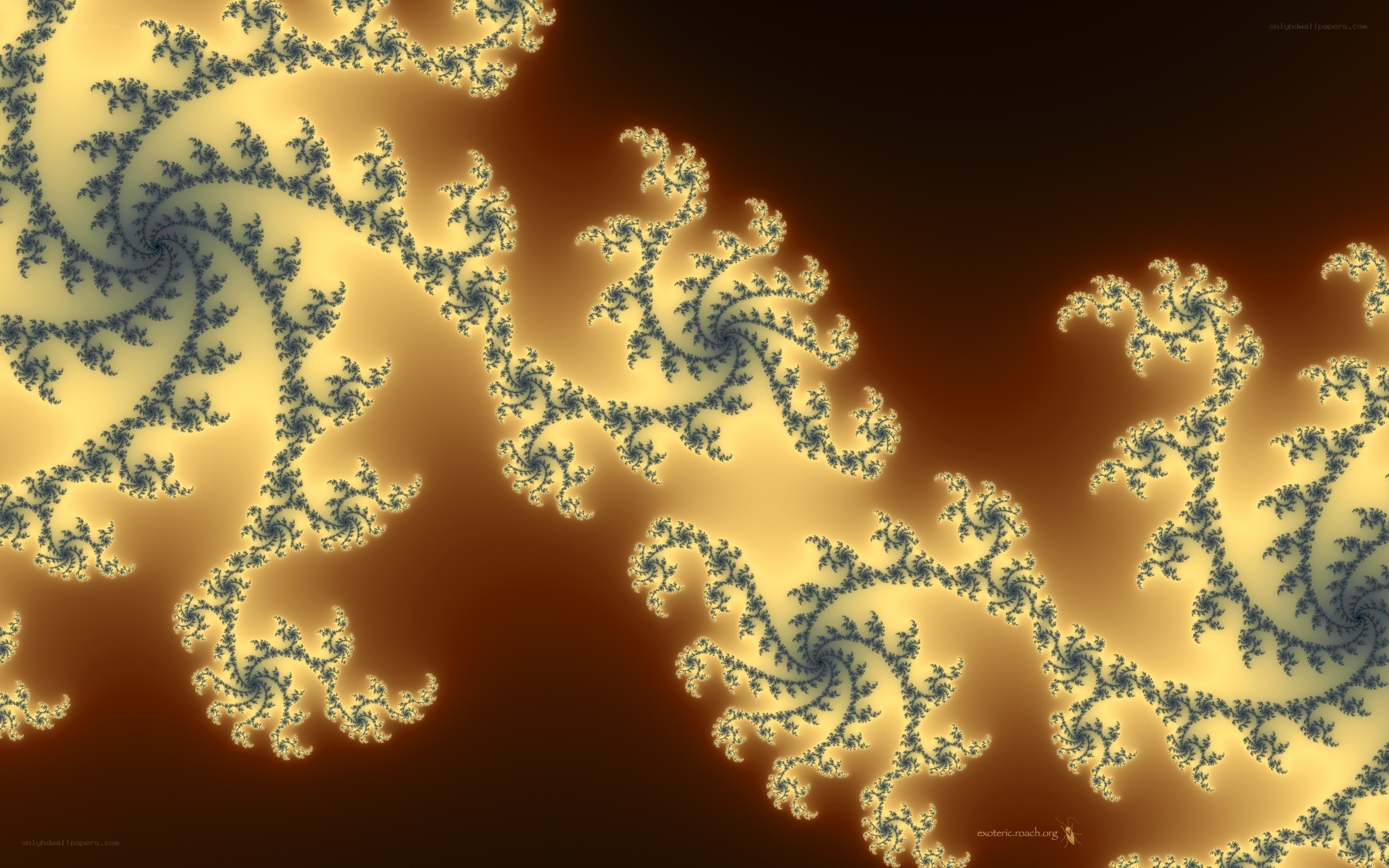 golden fractal spirals