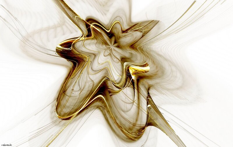 golden fractal star design