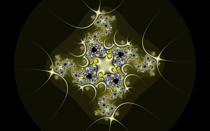 golden fractal star pattern