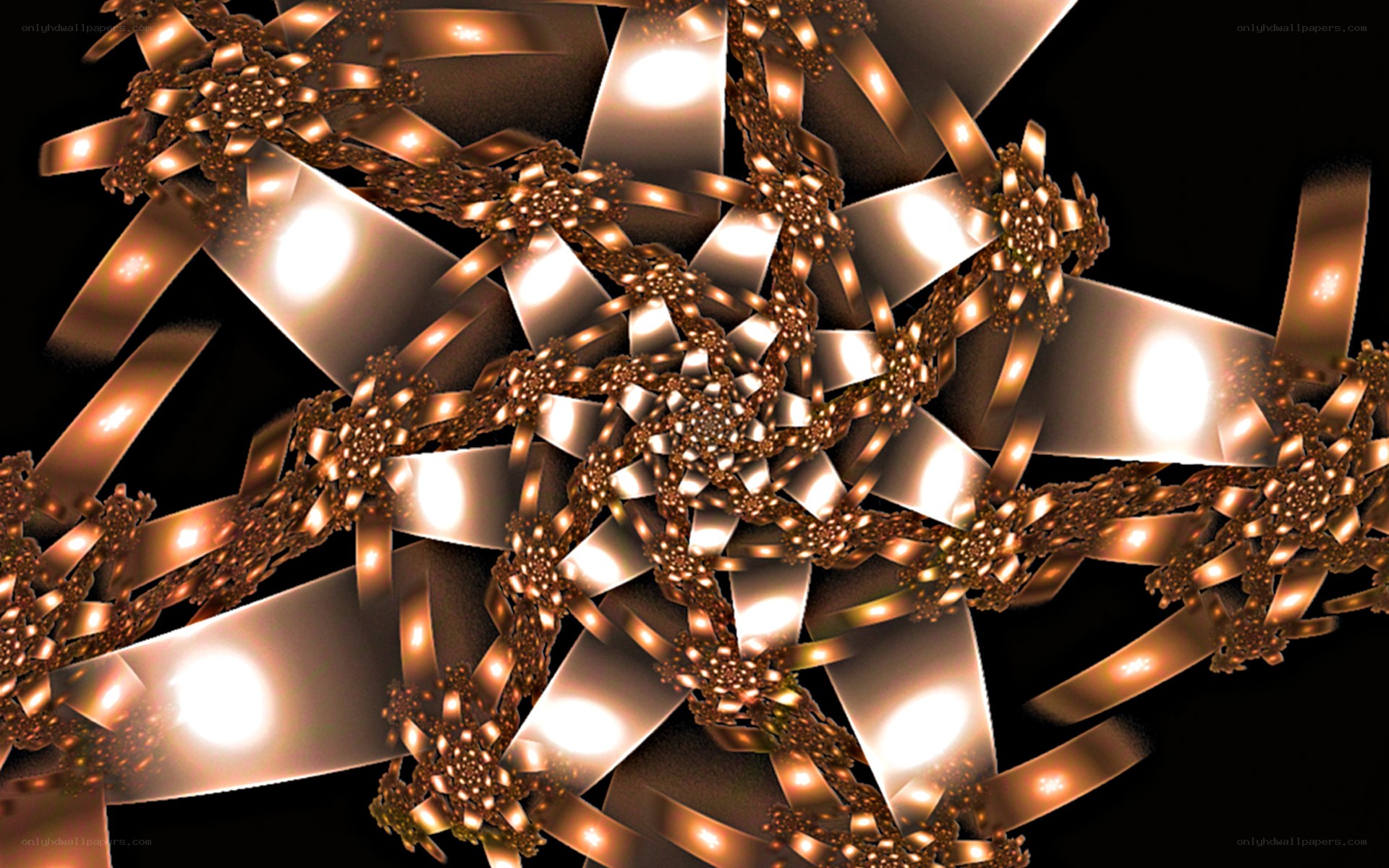 golden fractal star pattern