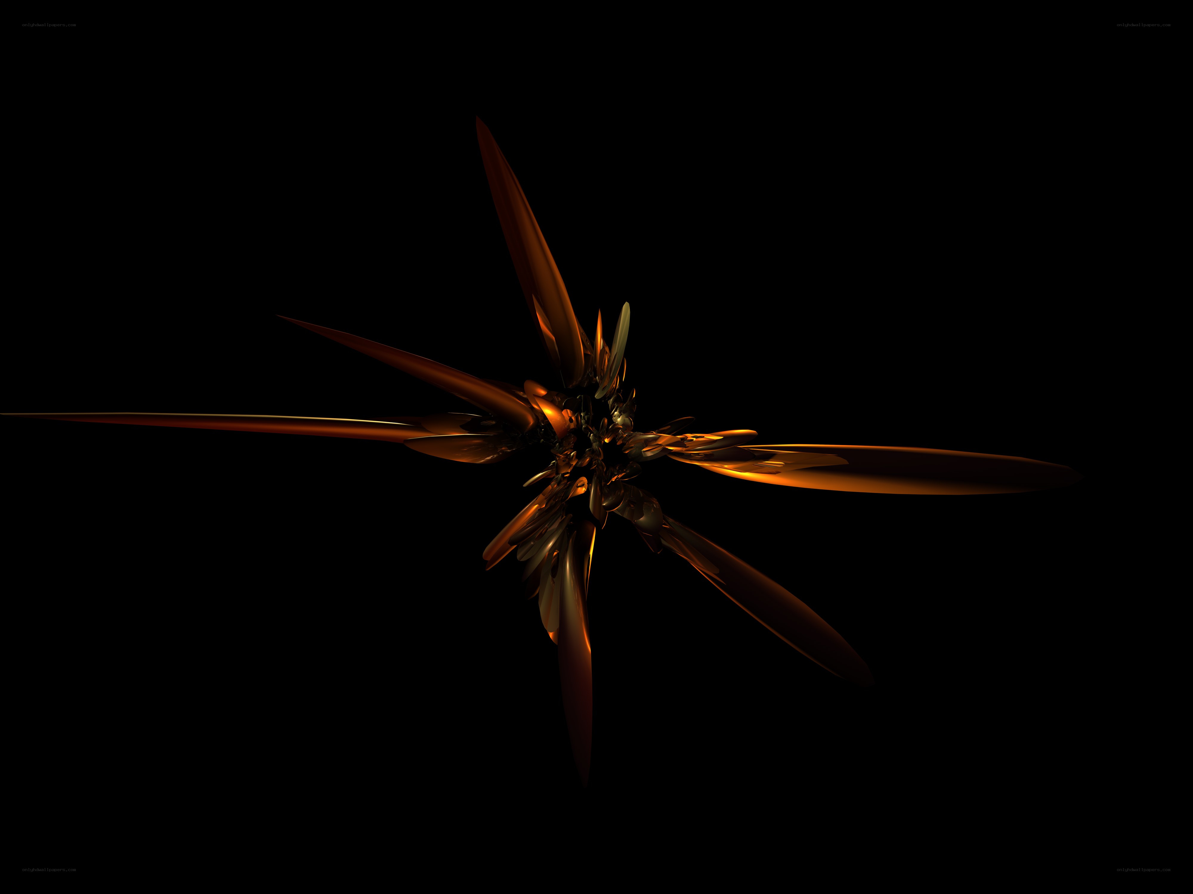 golden fractal star shape