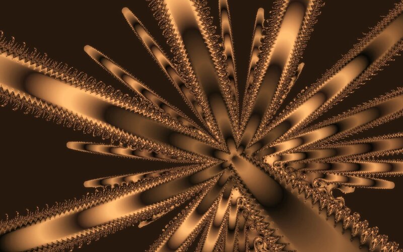 golden fractal starburst