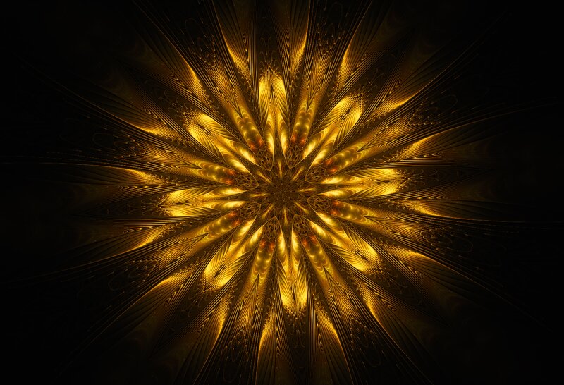 golden fractal starburst