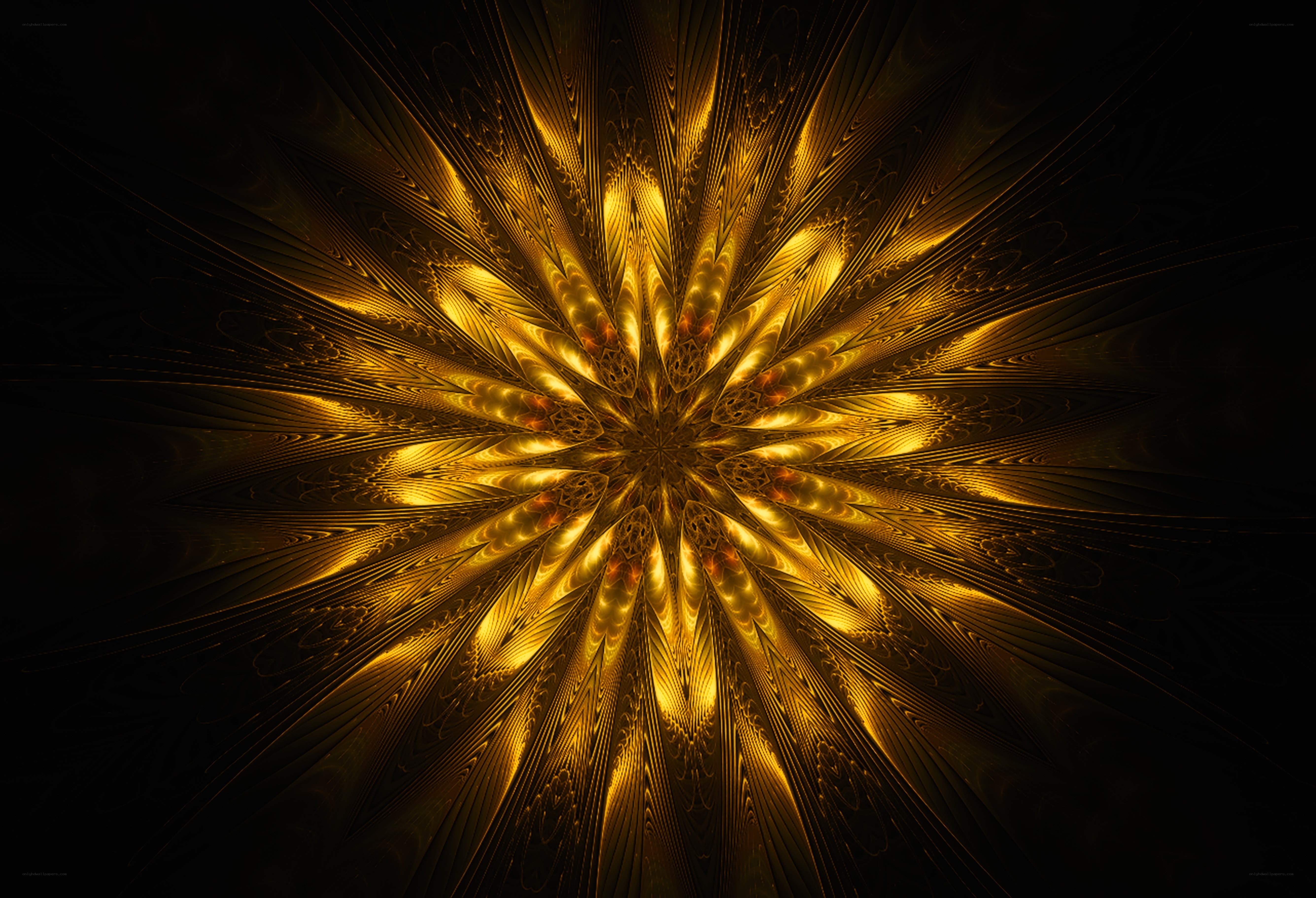 golden fractal starburst