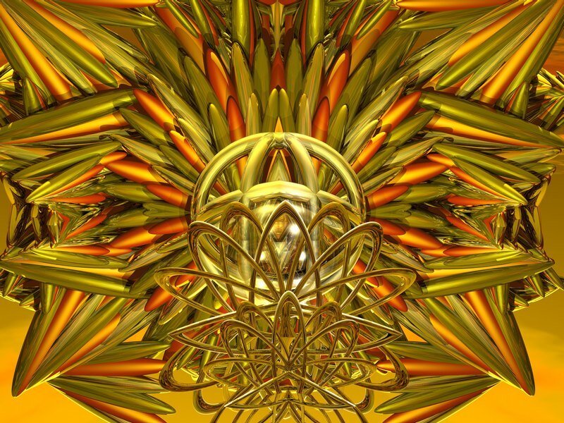 Golden Fractal Structure — Gold, Complex