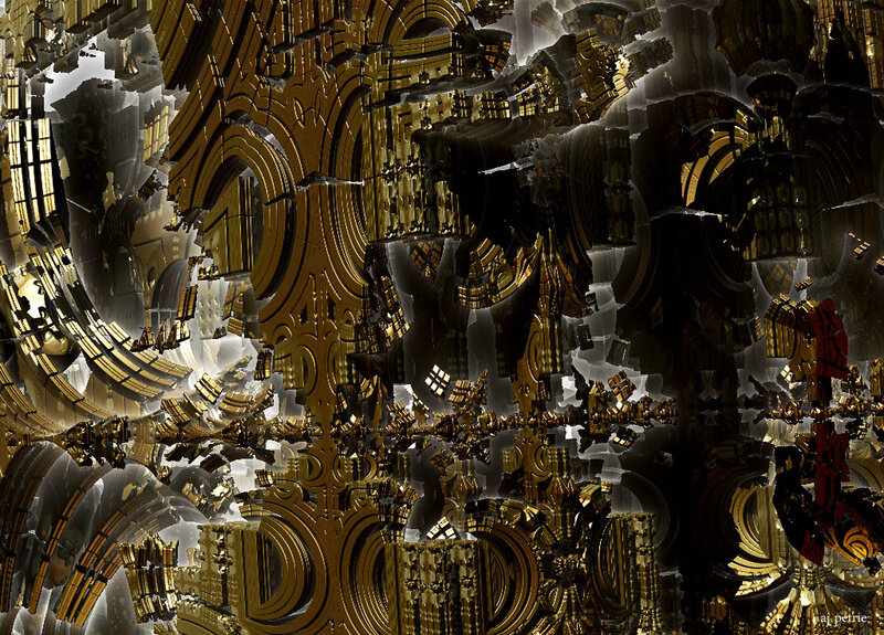 Golden Fractal Structure — Gold