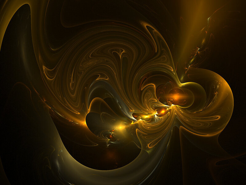 golden fractal swirl