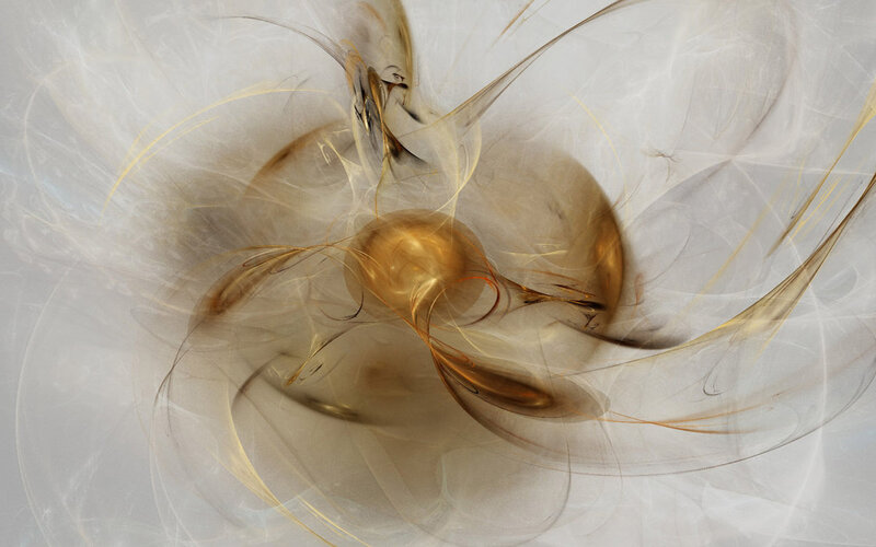 Golden Fractal Swirl — Gold