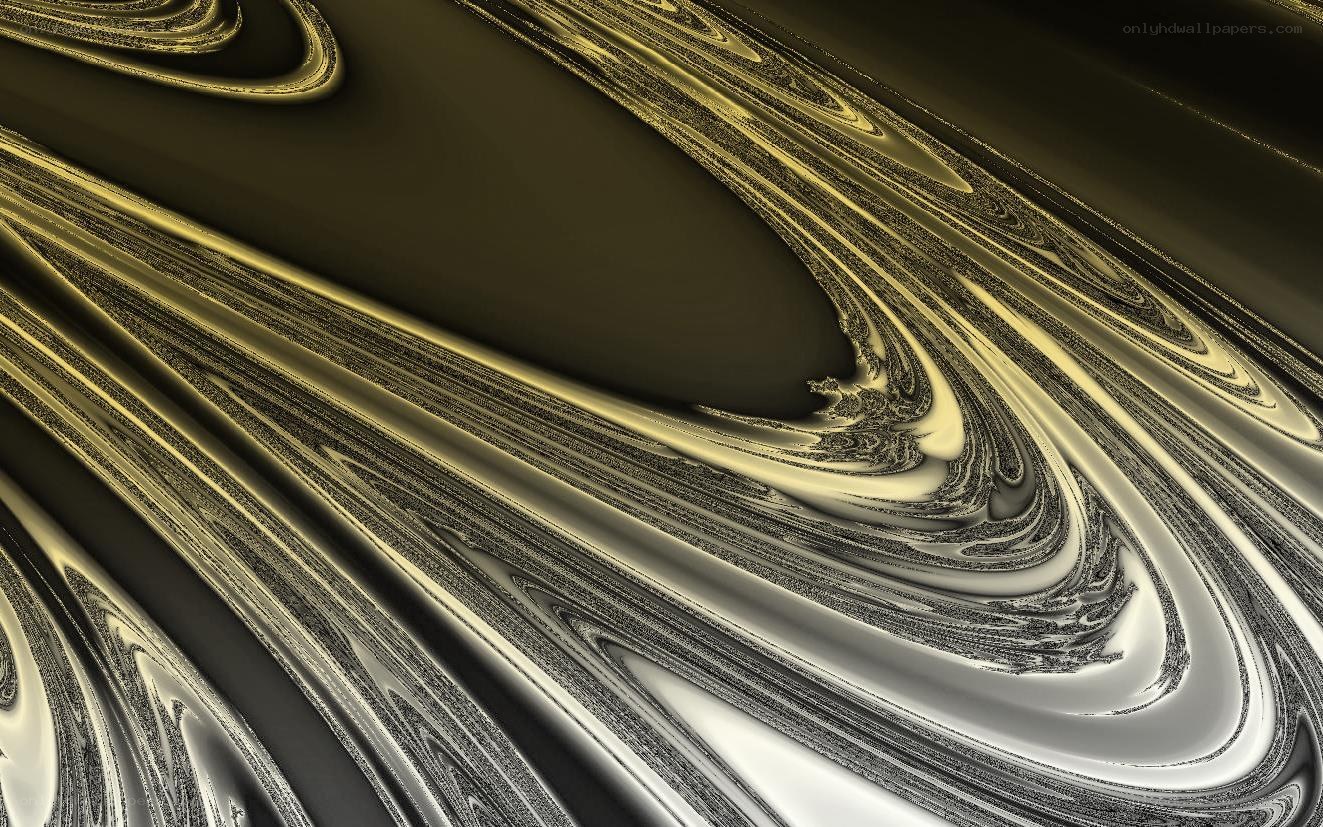 golden fractal swirl pattern