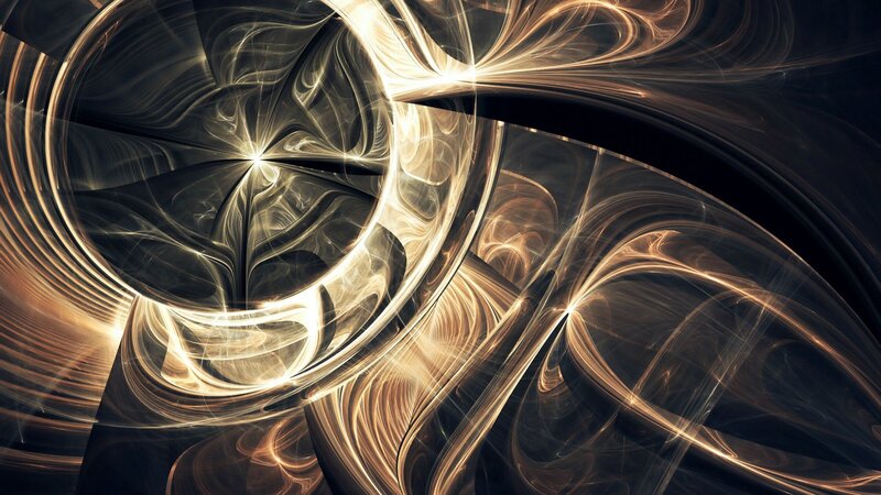 golden fractal swirls
