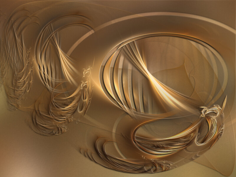 golden fractal swirls