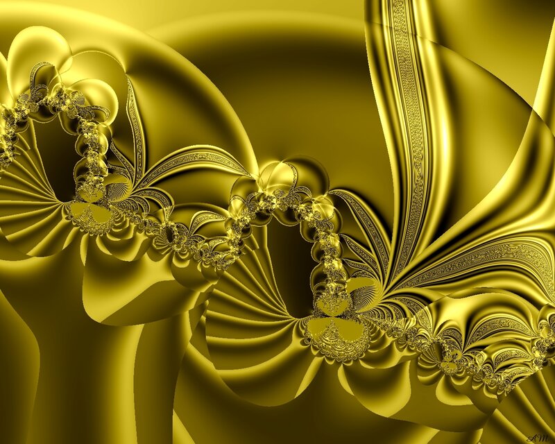 Golden fractal swirls