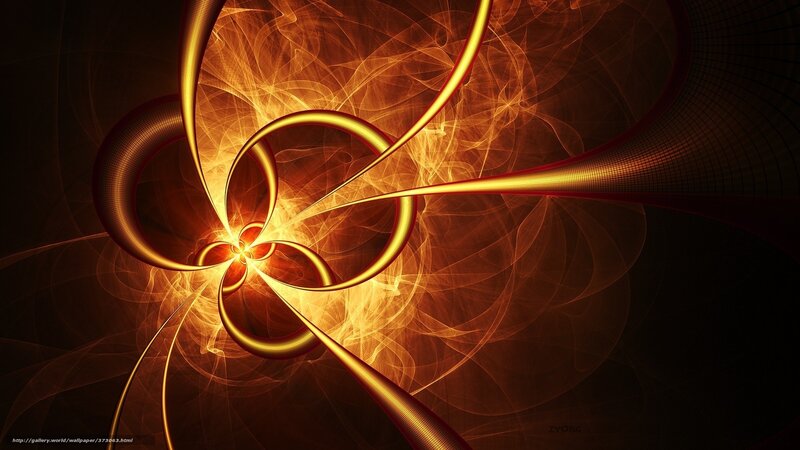 Golden Fractal Swirls — Gold, Dramatic, Digital Art