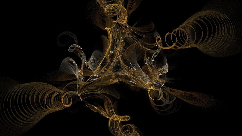 golden fractal swirls