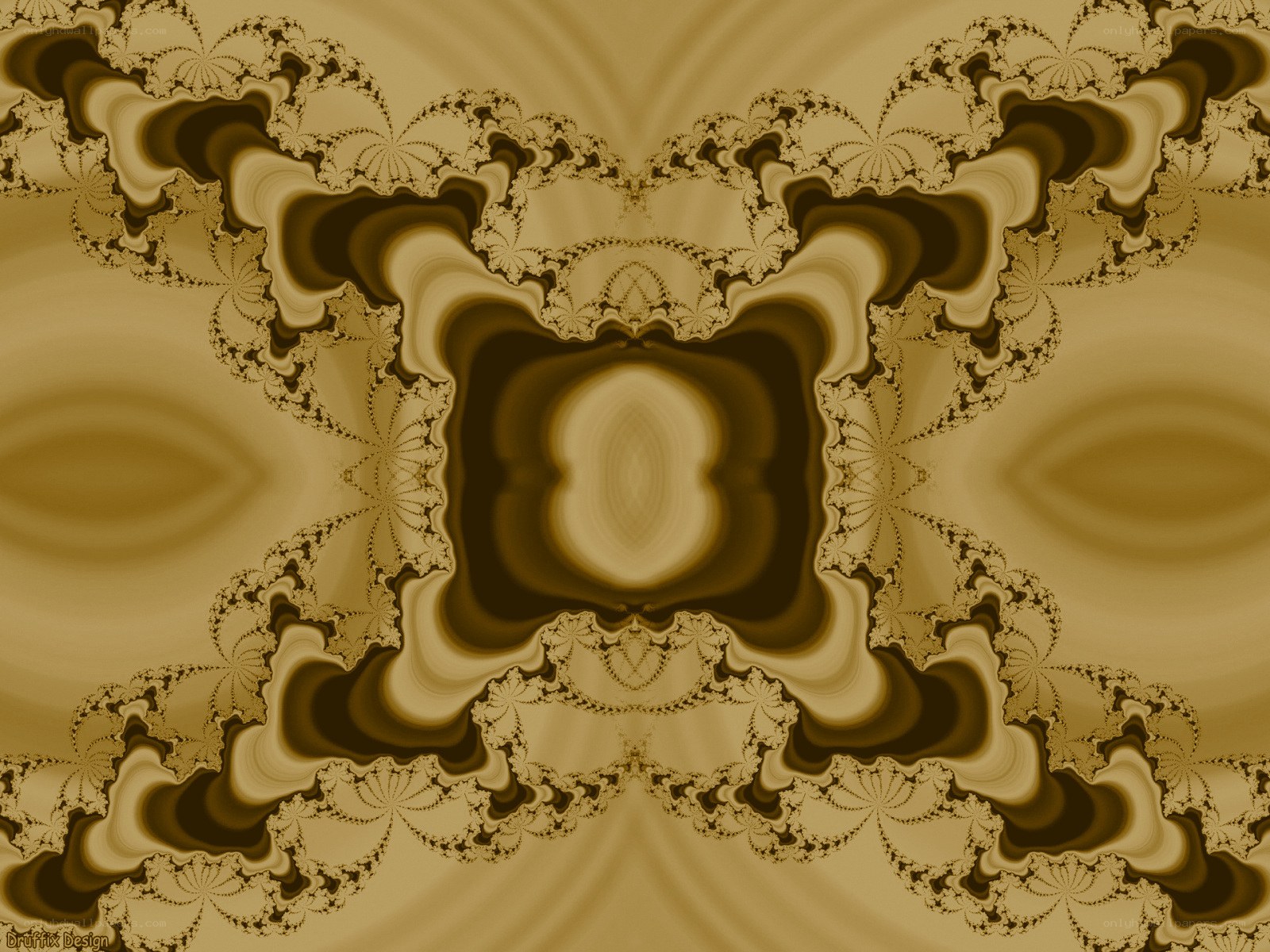 Golden fractal symmetry