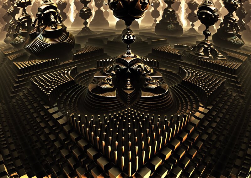 golden fractal temple