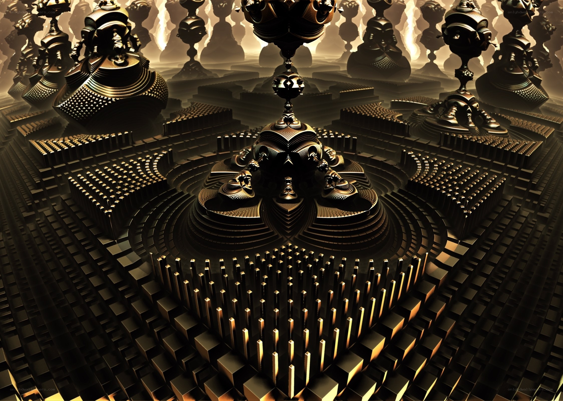 golden fractal temple