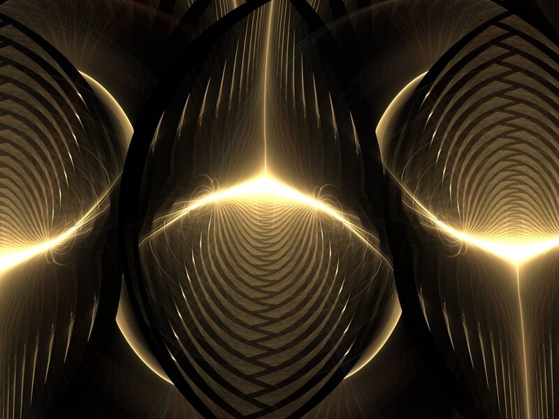 golden fractal tunnel