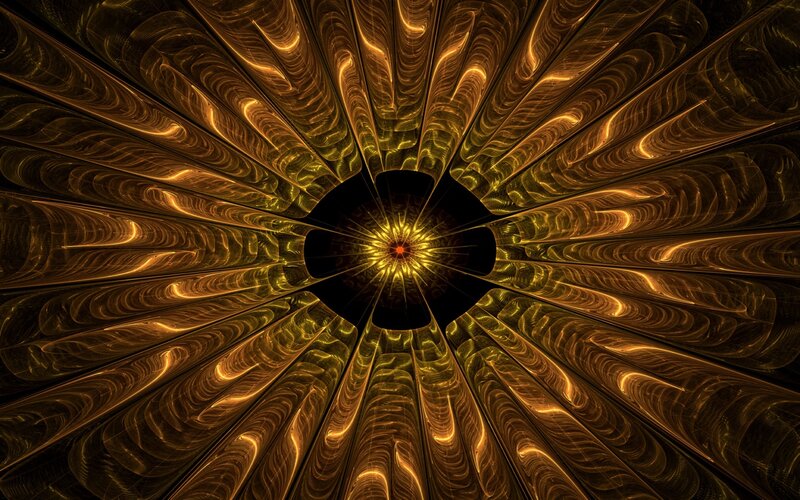 golden fractal tunnel
