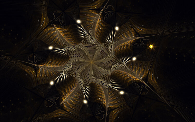 golden fractal tunnel