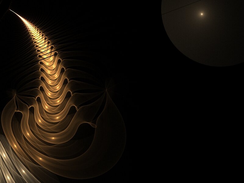 Golden Fractal Tunnel — Black