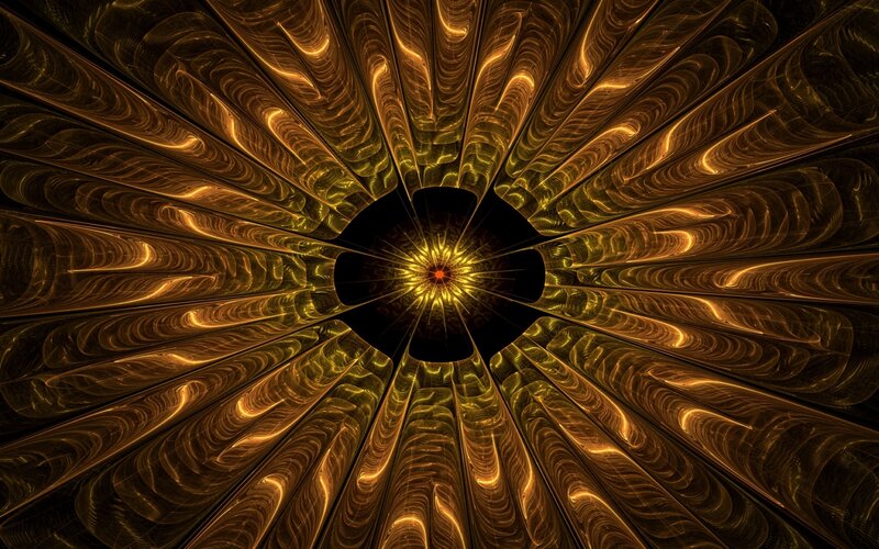 golden fractal tunnel