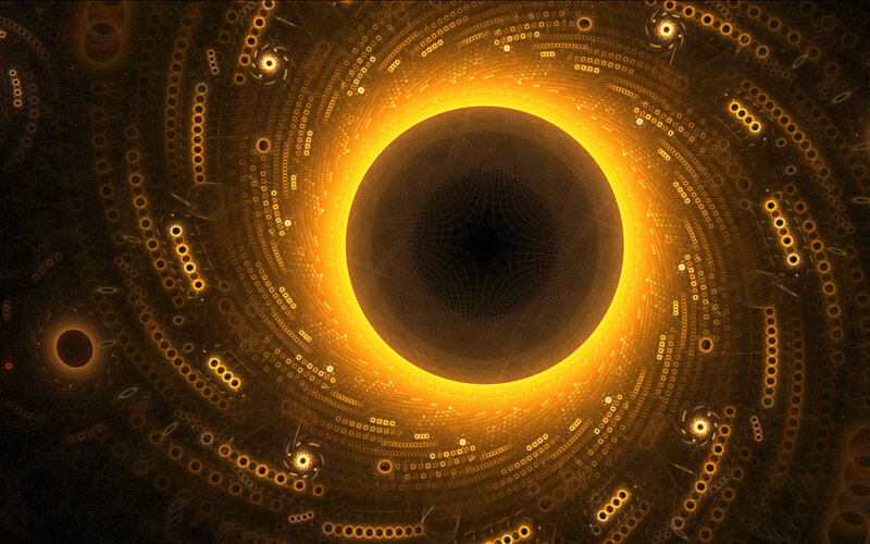 Golden fractal vortex