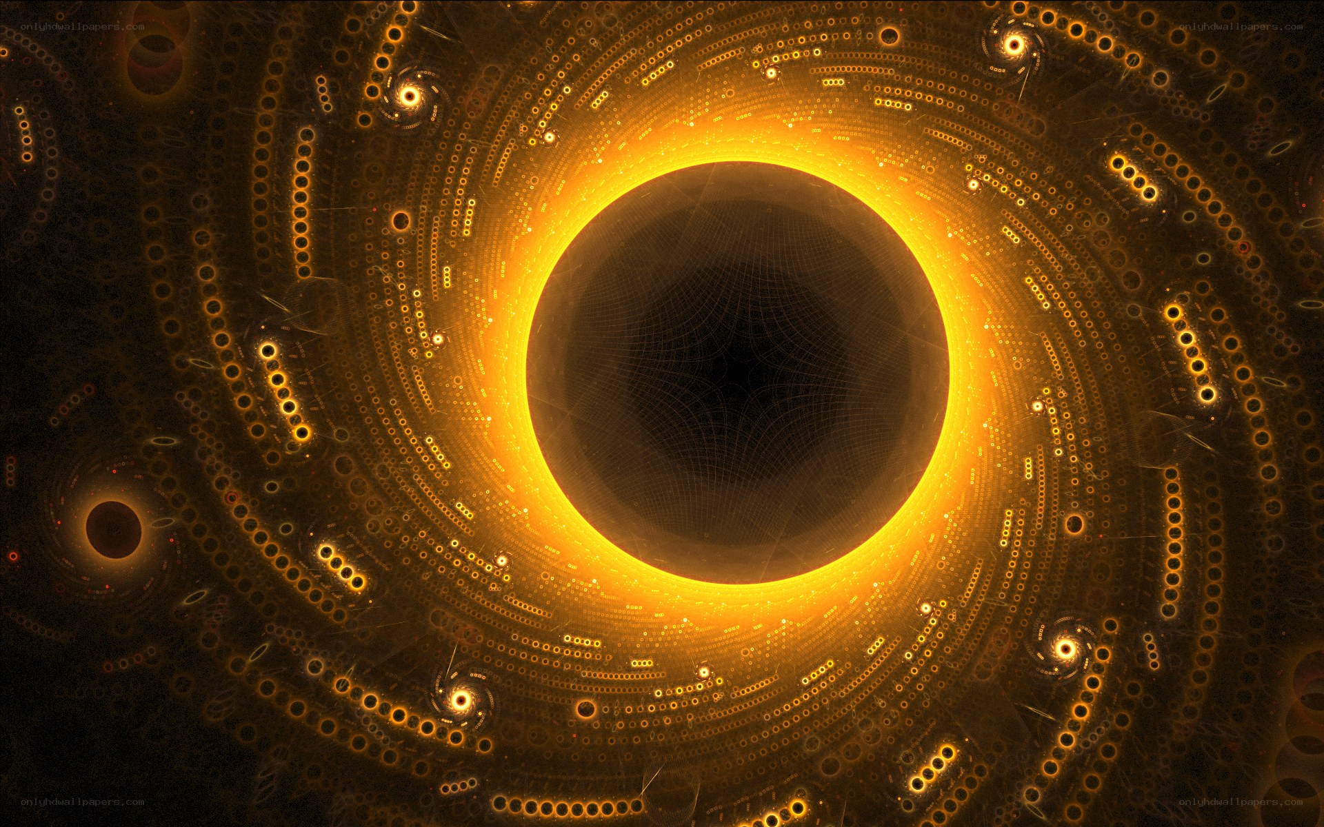 Golden fractal vortex