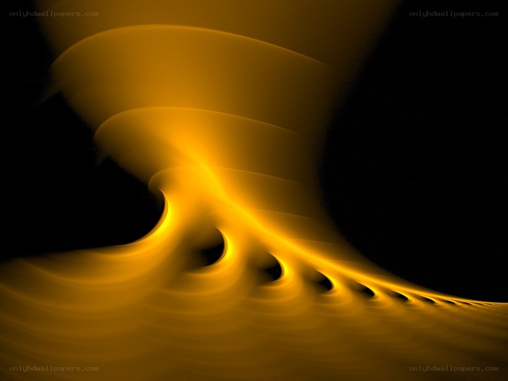 golden fractal wave