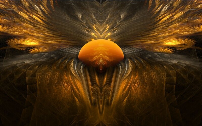 golden fractal wings